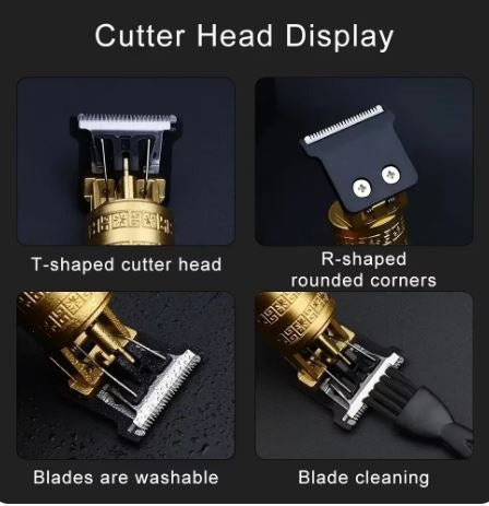T9 Trimmer - Vintage T9 Gold Hair Trimmer - Premium Body Dragon Shape T9 Hair Trimmer Plastic Body